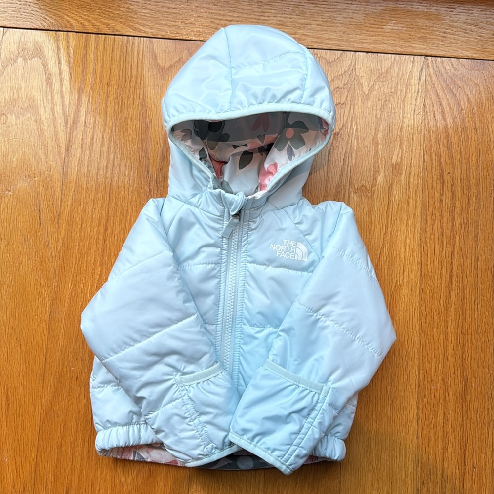 The North Face baby reversible puffer 3-6 mos
